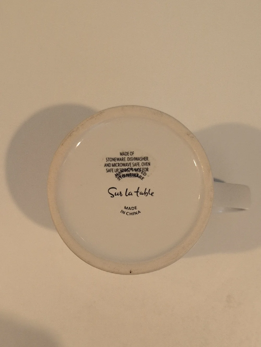 Sur La Table Handcrafted Stoneware Monogram Letter K 8 Ounce Coffee Mug